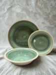  Set vesela 18 piese, pentru 6 persoane, Ceramica, design modern, forma spirala, culoare Vernil Serviciu de masa