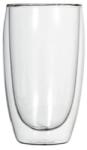  Pahar din sticla cu pereti dubli, termorezistent, capacitate 450 ml Pahar