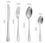  Set de tacamuri, 4 piese inox, Argintiu - bondstore - 25,00 RON Tacam