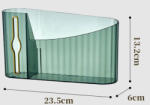  Organizator pentru saci gunoi, montare pe perete, fara gaurire, Verde transparent Cos de gunoi