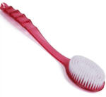  Perie de baie cu maner lung, exfolianta, 36 x 7 cm, Roz