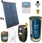 Panosol KIT PANOU SOLAR APA CALDA PRESURIZAT 30P CONFORT CU BOILER CU DOUA SERPENTINE 1500L PANOSOL C. 430 + accesorii incluse (C.430)