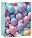 IRIS Matt papírtasak lufik rózsaszín/kék 26x32 cm 370494