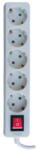 TED Electric Prelungitor 3 metri 5 prize schuko + intrerupator cablu 3x1, 5mm ALB (1/40) TED006394 NEW (A0116584)