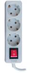 TED Electric Prelungitor 5 metri cu 3 Schuko, Cablu 3x 1.5mm, Culoare Alb, Putere 3680W 16A, TED Electric TED005243 (A0116156)