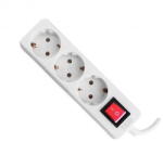 TED Electric Prelungitor 1.5 metri cu 3 Schuko, Cablu 3x 1mm, Culoare Alb, Putere 3680W 10A, TED Electric TED000545 (GN000803)