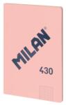MILAN Тетрадка 1918, А4, малки квадратчета, картонена корица, 48 листа, розова (57243G48P)