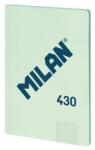 MILAN Тетрадка 1918, А4, малки квадратчета, картонена корица, 48 листа, зелена (57243G48GR)