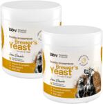 Lab-v Drojdia de bere - Suport natural pentru digestie, apetit și starea pielii și a blănii 2x200 g