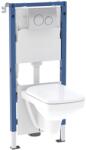 Geberit Duofix fali WC-szerelőelem készl, 112 cm, Delta öblítőtartállyal, Delta20 működtetőlap , Selnova Square fali wc (118.402.21.3)