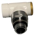 Lazzarini design radiátorhoz termosztatikus radiátorszelep és elzáró, fehér (389906)