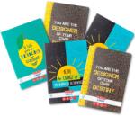 Herlitz füzet készlet, A4, 80 lap, 70 g/m2, lekerekített sarkok, Idézetek motívum, 5 db (9480980-5)