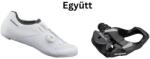 SHIMANO Cipő Országúti Rc300 Női Fehér 39 + Pedál Spd-Sl Pdrs500 Stoplival