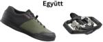 SHIMANO Cipő Mtb Am503 Férfi Oliva 43 + Pedál Spd Pdme700 Stoplival
