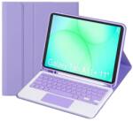 GKK Калъф с Клавиатура за Samsung Tab A11 Plus/ A9 Plus 11", Keyboard TouchPad Case, Лилав (5966150018521)