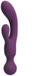 Pretty Love Vibrator Iepuras All Rounder, Actiune Dubla, 10 Moduri Vibratii, Silicon, USB Magnetic, Mov, 20 cm Vibrator