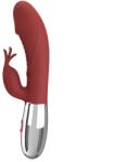 Pretty Love Vibrator Rabbit Rasmussen, 30 Moduri Vibratii Puternice, Silicon, USB, Rosu, 19.8 cm Vibrator