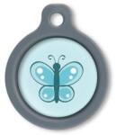 Blucky Butterfly Turquoise Blue Dog Tag medium - dogshop