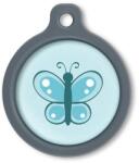 Blucky Butterfly Turquoise Blue Dog Tag large - dogshop