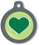 Blucky Heart Lime Green Dog Tag large - dogshop