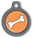 Blucky Bone Orange Dog Tag medium - dogshop