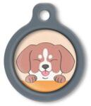 Blucky Happy Pup Pastel Orange Dog Tag medium - dogshop
