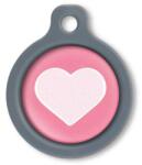 Blucky Heart Dark PInk Dog Tag medium - dogshop