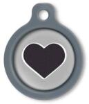 Blucky Heart Grey Dog Tag medium