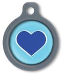 Blucky Heart Turquoise Blue Dog Tag medium - dogshop