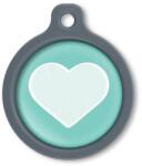 Blucky Heart Turquoise Green Dog Tag large - dogshop