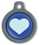 Blucky Heart Dark Blue Dog Tag medium