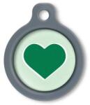 Blucky Heart Pastel Green Dog Tag medium - dogshop