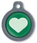 Blucky Heart Dark Green Dog Tag medium - dogshop