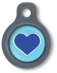 Blucky Heart Turquoise Blue Dog Tag small - dogshop