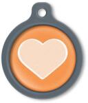 Blucky Heart Orange Dog Tag large - dogshop