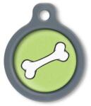Blucky Bone Lime Green Dog Tag medium - dogshop