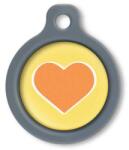Blucky Heart Yellow Dog Tag medium