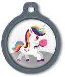 Blucky Unicorn White Dog Tag large