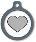Blucky Heart White Dog Tag large - dogshop