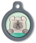 Blucky Happy Pup Pastel Green Dog Tag medium - dogshop