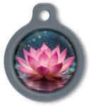 Blucky Lotus Dark PInk Dog Tag medium - dogshop