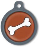 Blucky Bone Brown Dog Tag large - dogshop