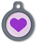Blucky Heart Pastel Purple Dog Tag medium - dogshop