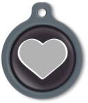 Blucky Heart Black Dog Tag large - dogshop