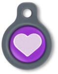 Blucky Heart Purple Dog Tag small - dogshop