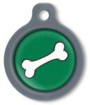 Blucky Bone Dark Green Dog Tag medium - dogshop