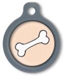 Blucky Bone Pastel Orange Dog Tag medium - dogshop