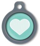 Blucky Heart Turquoise Green Dog Tag medium - dogshop