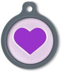 Blucky Heart Pastel Purple Dog Tag large - dogshop