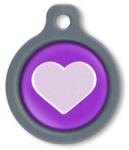 Blucky Heart Purple Dog Tag medium - dogshop